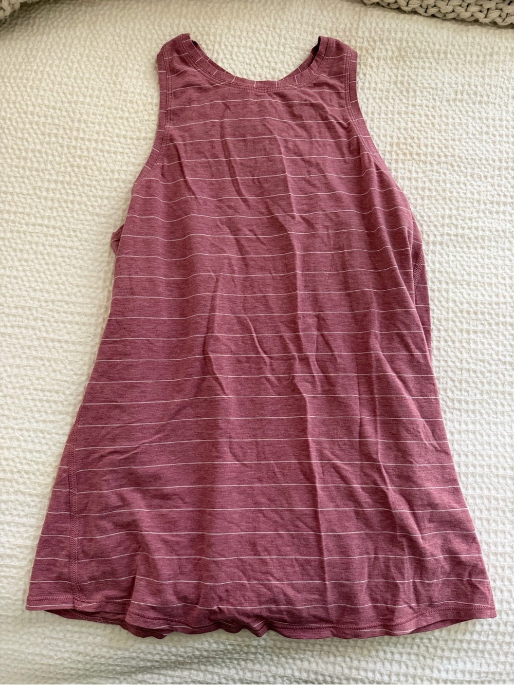 lululemon athletica mauve striped racerback tank